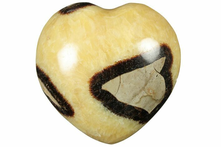 Polished Septarian Heart - Madagascar #205167